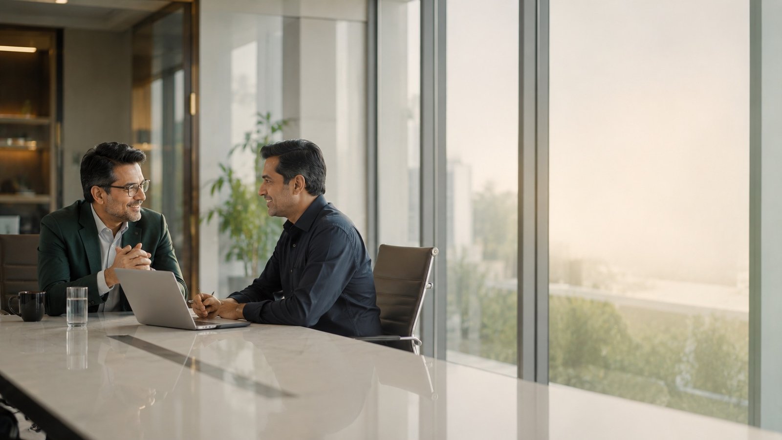 A MAARK advisor in conversation with a client